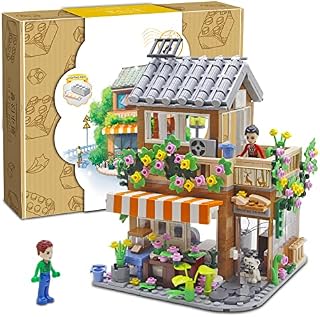 Jaydear Modular House Building Sets, Flower Shop Building Blocks Set with Led Light,Model House Building Set for Girls 8-12 6-12 STEM Building Bricks Set for Girls Gift,Kids Children Boys Gift,730PCS