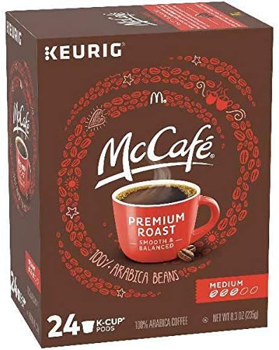 McCafe Premium Roast Medium Coffee K-Cup Pods, Caffeinated, 24 ct - 8.3 oz Box