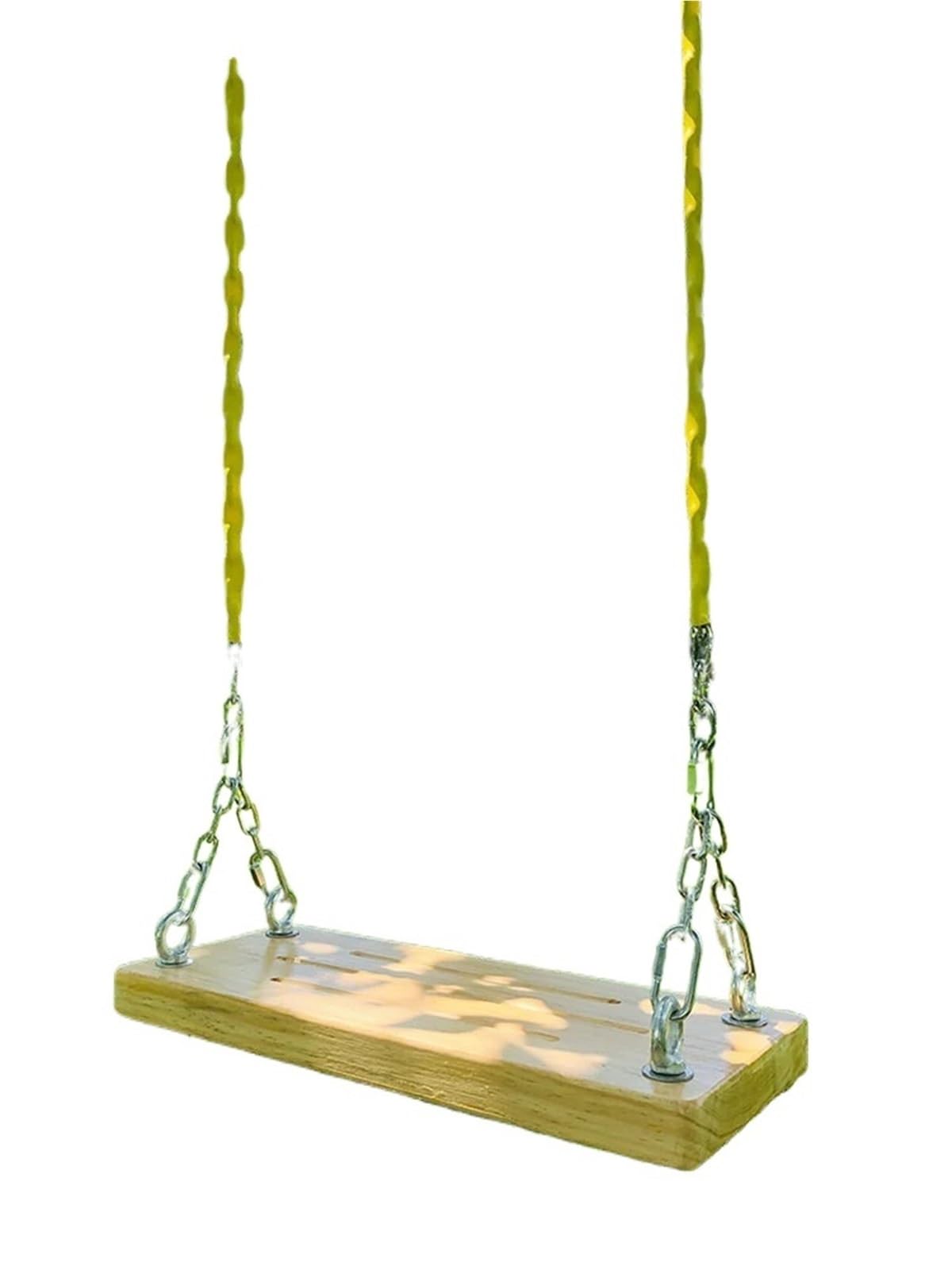 Juego de columpios para exteriores para adultos, tablero de madera maciza resistente con cadena de acero galvanizado, perfecto para relajación en el jardín y disfrute familiar, 50 x 20 cm