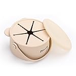 Dilovely Snack Cups for Toddlers, Baby Snack Containers, Silicone Toddler Snack Cups No Spill, Food Catcher with Lid & Bucket-like Handle, BPA Free & Dishwasher Safe, 9 Ounce Creme