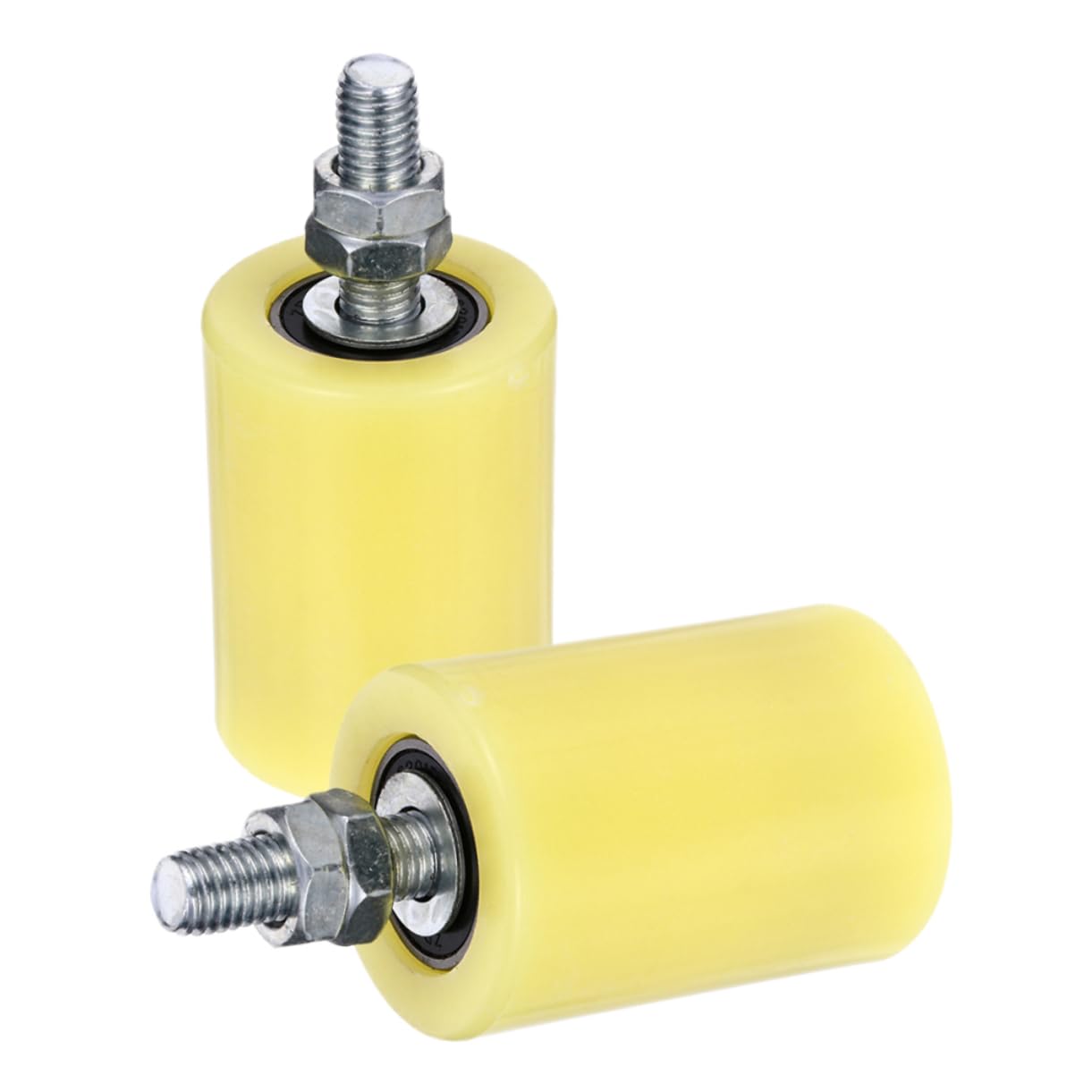 Uonlytech 4 Set Puleggia Della Ruota Della Porta Cancello Bullone Regolabile Verricello Pulegge Custine Rulli Di Guida Per Cancelli Scorrevoli Serrature Rotolando Yellow Nylon 2 Pezzi * 4
