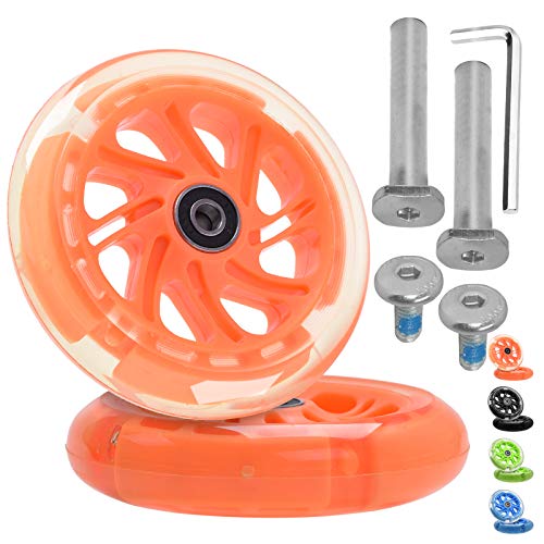 OTFAITP Pieza de repuesto para rueda delantera Micro Kickboard Maxi Deluxe plegable LED/Maxi Deluxe Pro/Maxi Deluxe Eco/Series Scooter de 3 ruedas