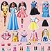 PainZieteg Magnetic Dress Up Dolls, Magnetic Princess Dress Up Paper Dolls, Magnetic Dress Up Dolls for Girls Ages 4-10 Learning Created Imagine Set Birthday Gift (May)
