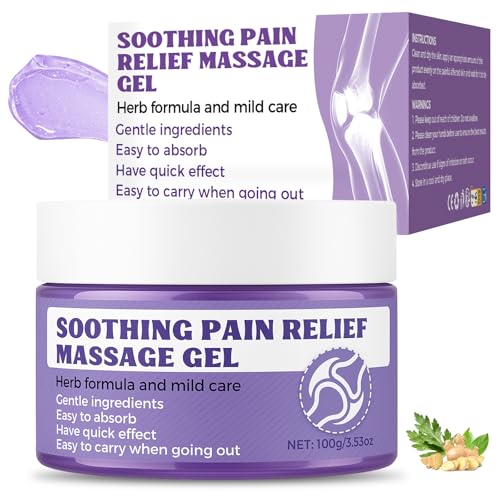 Soothing Massage Gel (100g) - Joint Relief Purple Gel Natural Ingredients Soothing Relief Cream Fast-Absorbing Jointgel Cream for Soothing Joint Shoulder Knee Back Lumbar & Muscle Stiffness