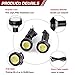 YINTATECH 10PCS Eagle Eye LED Lights 18mm 9W 12V High Power Daytime Running DRL Bump Grille Backup Fog Ligh Car Motor DIY Bulbs (White)