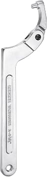 sourcing map 2-4 3/4"51-121mm C Spanner Wrench Adjustable, Silver Tone