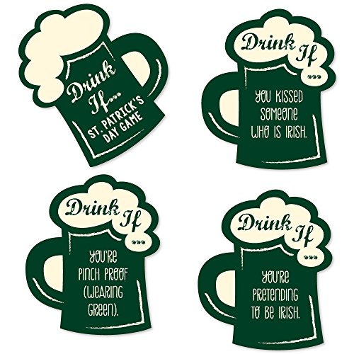 Jeu de fête Saint Patrick Drink If de 24 cartes de soirée