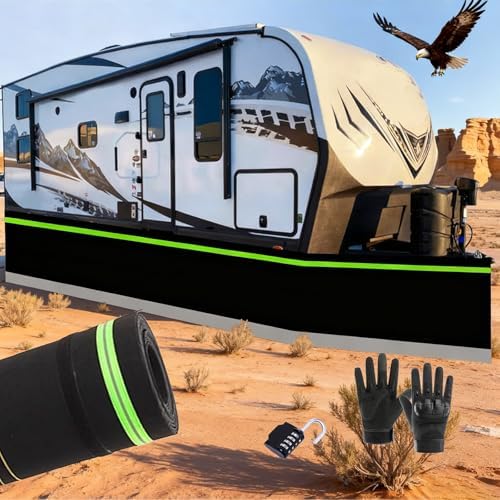 Portable Winter Car Skirt Set - Windproof & Snowproof, Custom Lengths 11-34m, Ideal for Travel Trailers, SUVs & Cars (H: 3ft) - Ultimate Cold Weather Protection