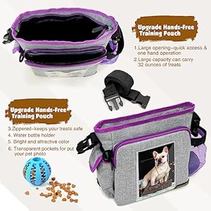   Dog-Treat-Pouch-for-Walking-Multiple-Dogs-Large-Capacity-Dog-Treat-Bag-Built-in-Water-Bottle-Holder-and-Multiple-Pockets-Hands-Free-Training-Treat-Pouch-with-Adjustable-Strap-and-Photo-Pokcet