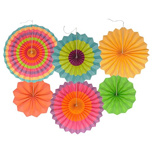 Party Decoration, Multi-Color Hanging Paper Fans, Tissue Pom Poms Flowers, Garlands String Polka Dot And Honeycomb Ball For Birthday Parties, Wedding Décor, Fiesta Or Mexican Party (20 Pcs) #TOP1
