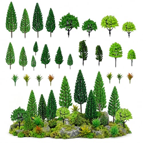 xolear 40 Piezas Arbre Miniature Modèle, Arbre de Diorama 4.5 16 cm, Ferrocarril Árboles Arquitectura, Arbres Ideal para Paisajes de Bricolaje, Paisajes en Miniatura y Mesas de Arena
