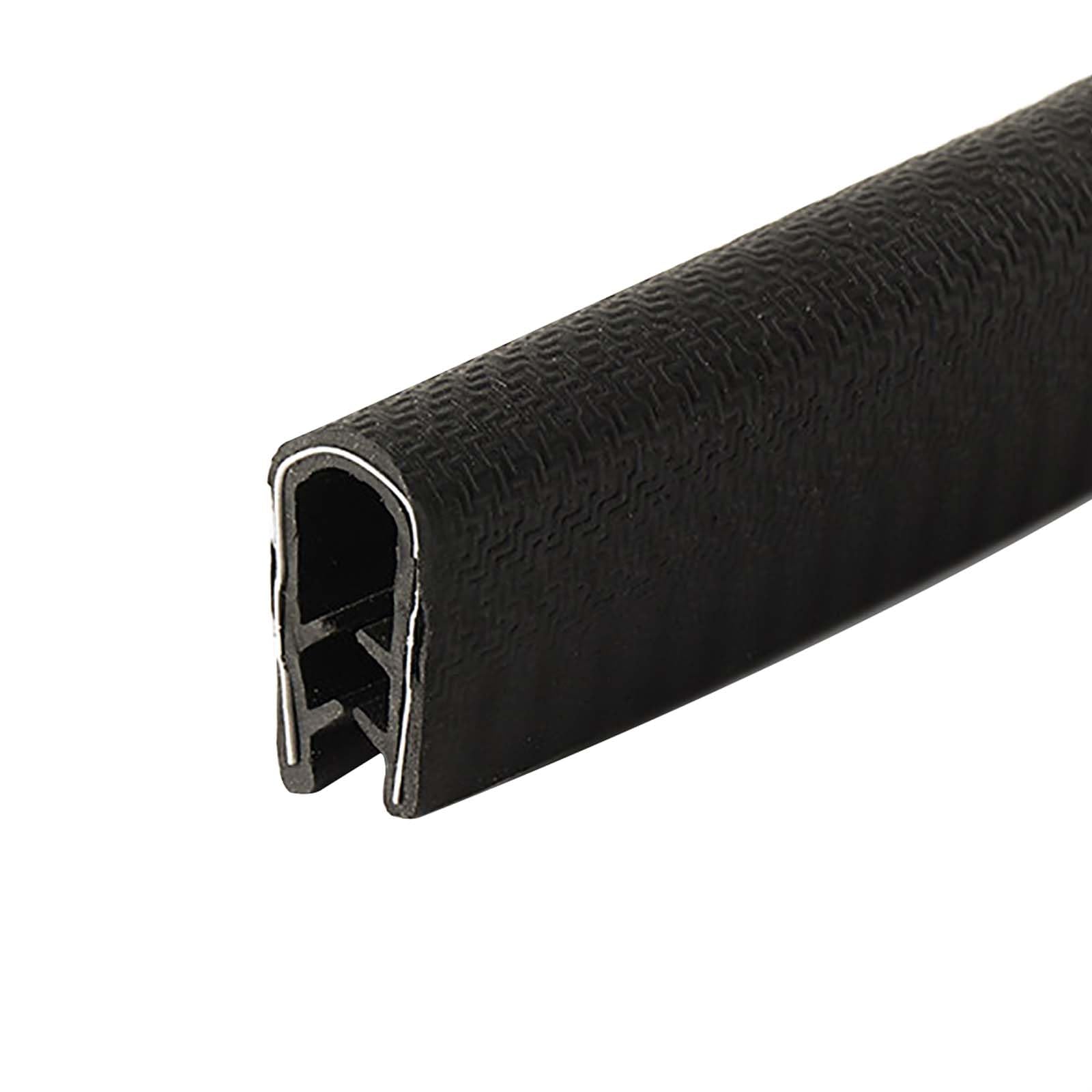 CXGBQSJ Flexible U Shaped Rubber Sealing Strip Edge Guard Length 1m Black