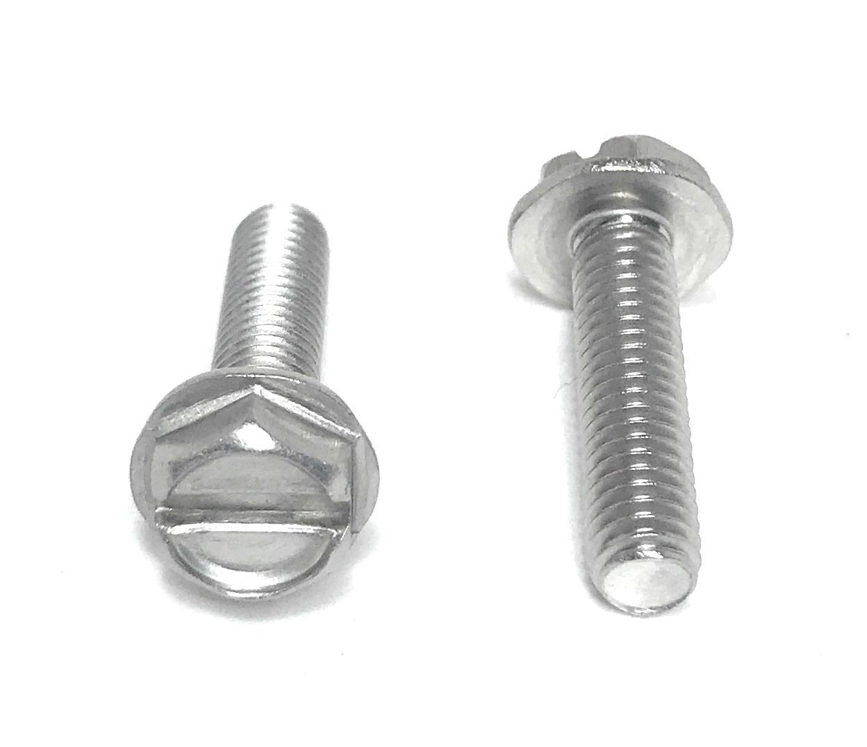 へむ 10-32X3/4 Slotted Hex Washer Head Machine Screws 18-8