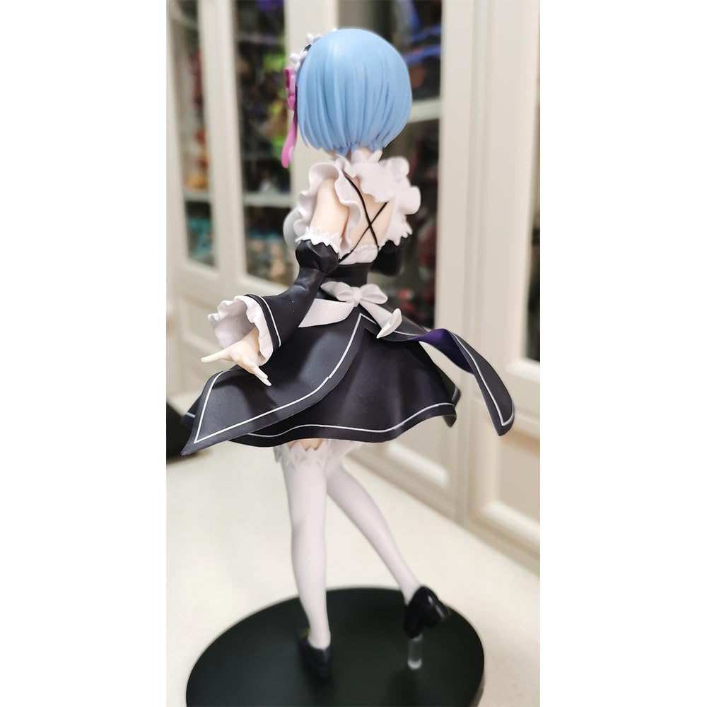 DEXSHUN Re:0 Figura Anime Remu Figura Sirvienta Modelo REM Estatua PVC Manga Girl Colección Regalo