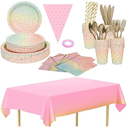 YXHZVON 128 Stück Partygeschirr Kinder Cover