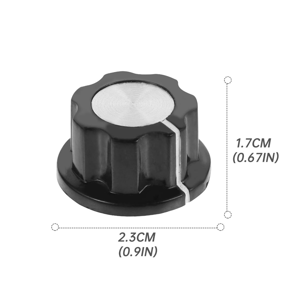 VICASKY 3 Set Pz Manopole Controllo Volume Regolabili Per Potenziometri Manopole Rotative Per Elettriche E Musicali Facile Installazione Ergonomico 20 Pezzi * 3