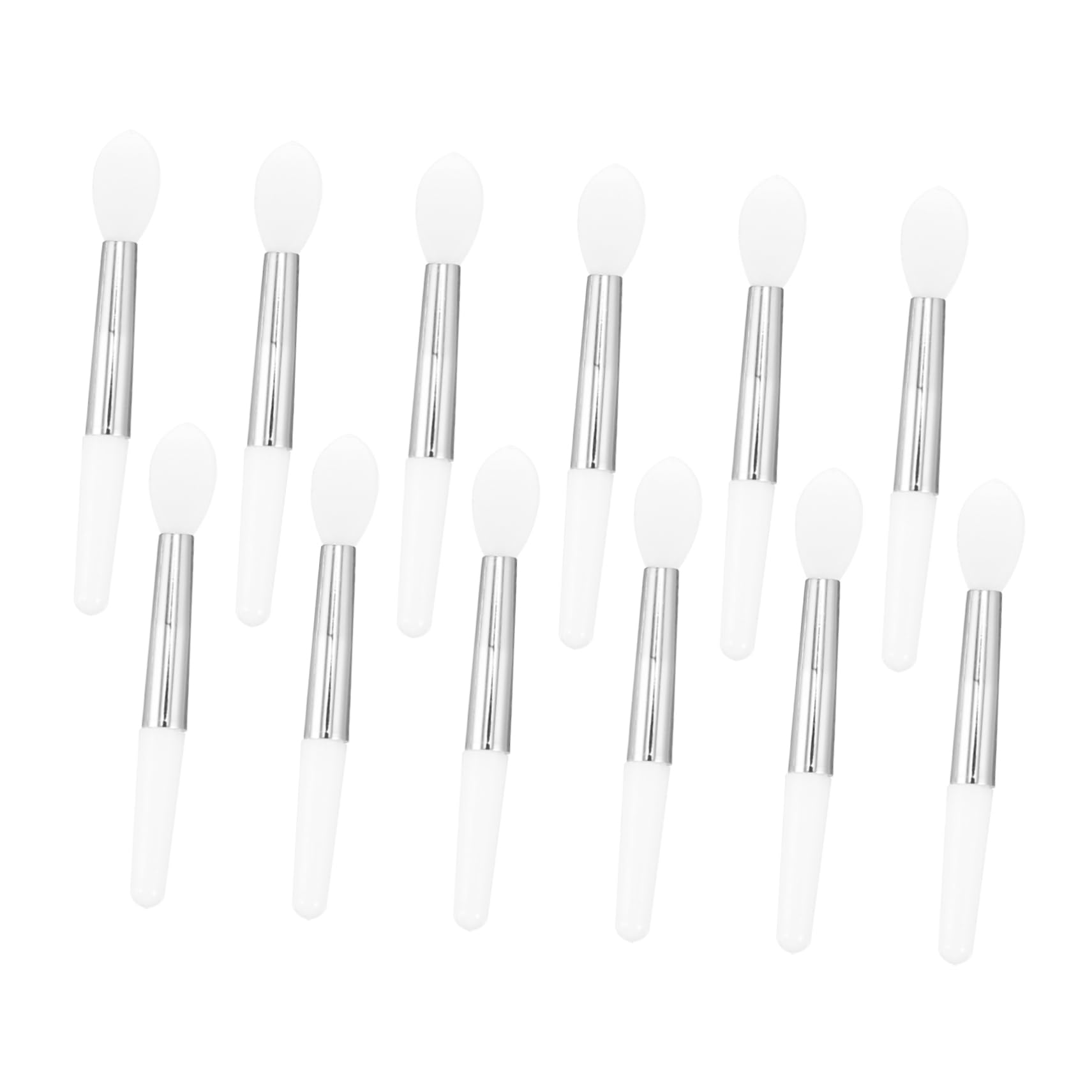 FOMIYES Lip Brush Set 12pcs Silicone Lip Makeup Brush Lipstick Applicator Portable Size Great for Travel Daily Use