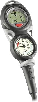 MARES Mission Puck 2 Dive Computer Console for Scuba Diving | Includes Puck Computer and Compact Pressure Gauge (414420)