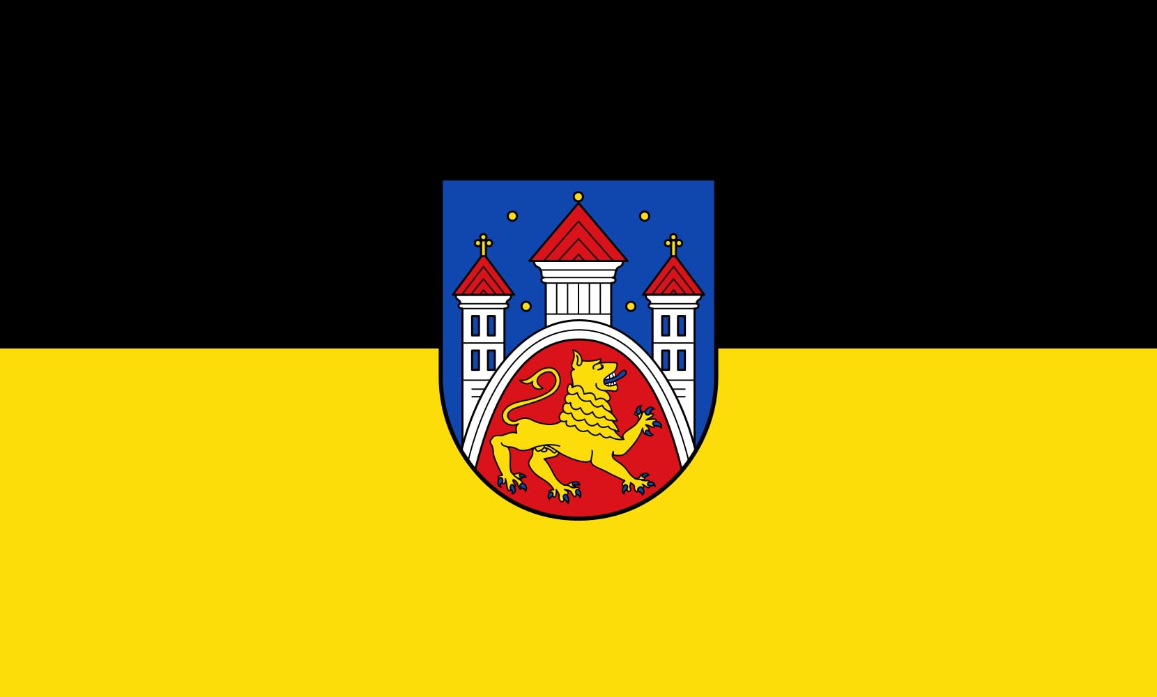 Drapeau Göttingen paysage 1.35m² anti-effilochage pour vents forts