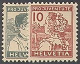 Goldhahn Markenqualität Goldhahn Schweiz Nr. 128-129 postfrisch ** Pro Juventute 1915\