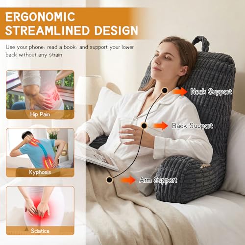 Coussin de lecture ergonomique grand confort pour lit et canapé