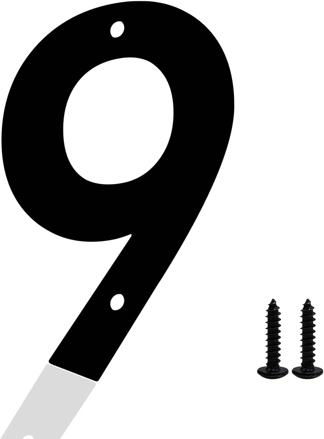 12 Inch Metal House Numbers Letters, Black House Address Letters, Outdoor Mailbox Numbers, Modern Metal Address Number Letter for Homes, Apartments, Farms, Outside (9)