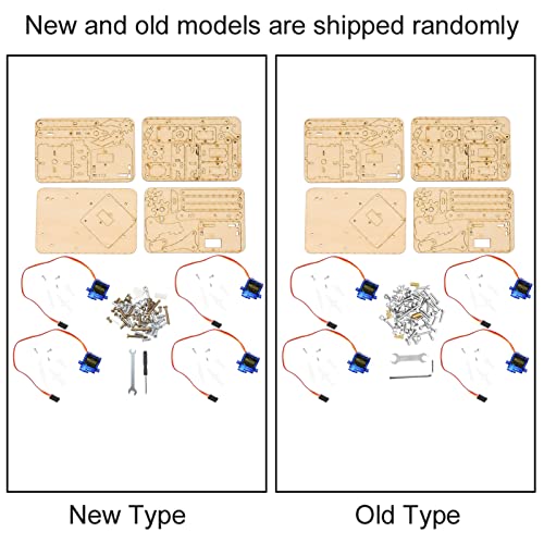 Robot Arm Kit,Raspberry Pi SNAM1500 4 DOF Wood Robotic Mechanical Arm sg90 Servo for Arduino DIY Robot Arm
