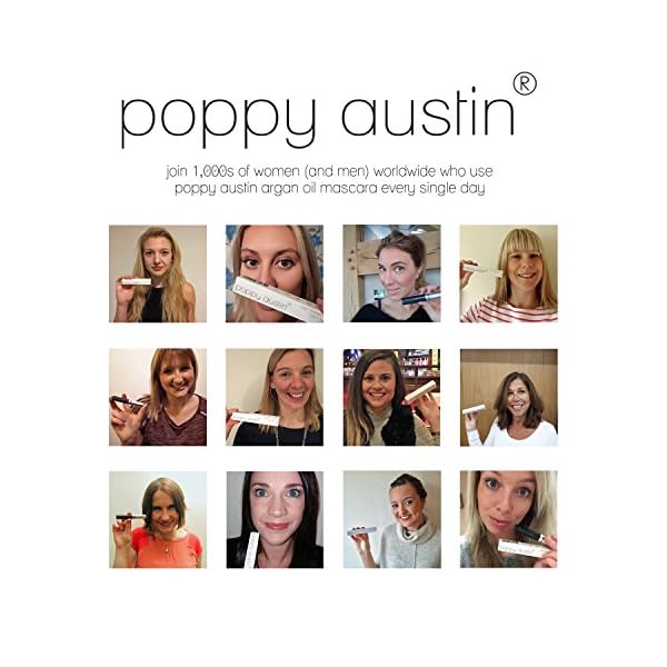 FINEST-Vegan-Mascara-For-Sensitive-Eyes-8x-More-Gentle-Hypoallergenic-Cruelty-Free-Organic-All-Natural-With-Cold-Pressed-Argan-Oil-by-Poppy-Austin-Black-031-fl-oz Poppy Austin Mascara - Organic Mascara, Natural Mascara, Vegan Mascara, Paraben-Free, Cruelty-Free Mascara - Hypoallergenic Mascara Lengthening & Volumizing with Argan Oil - 0.31 Fl Oz (Black)