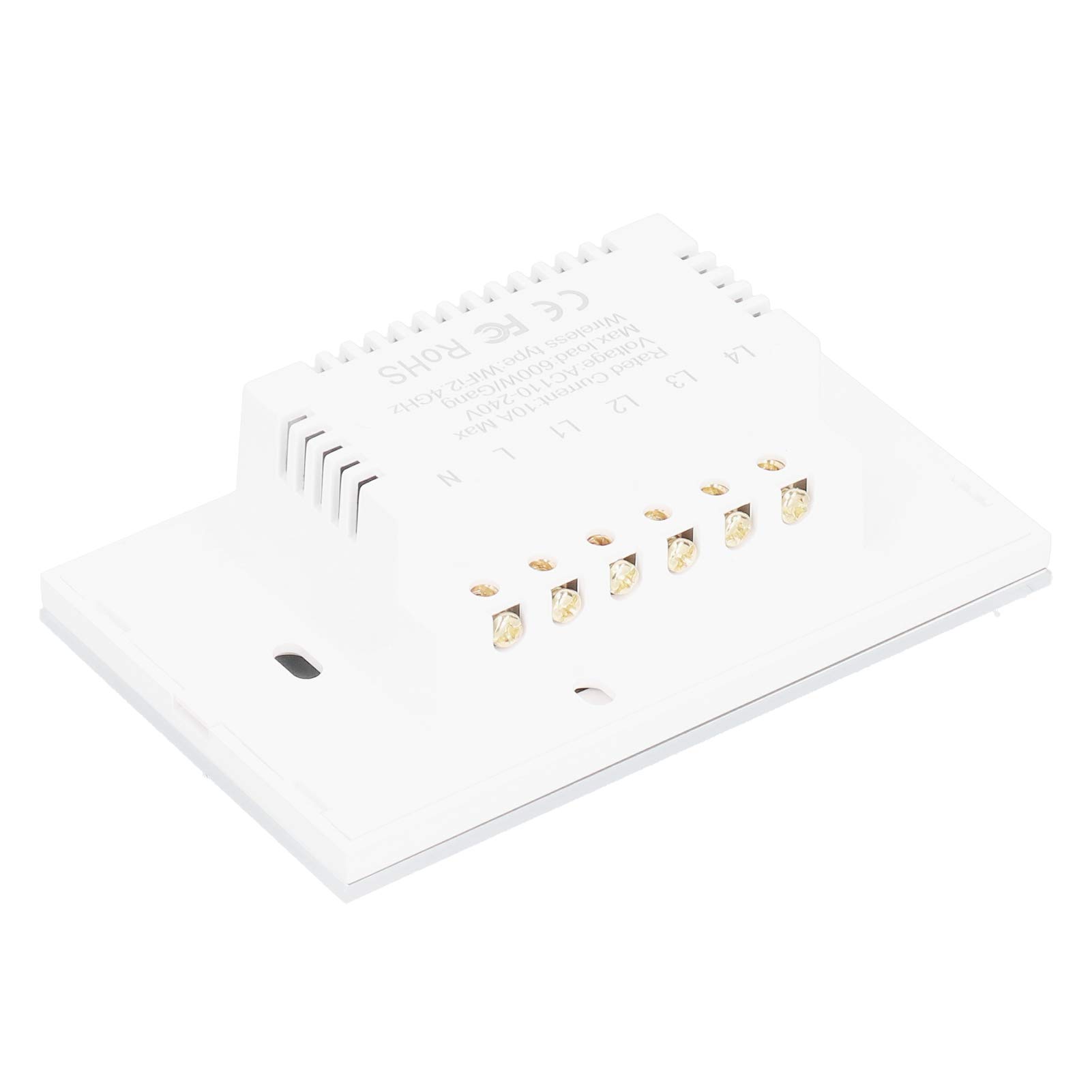 Interruptor táctil de pared WiFi inteligente de 4 canales compatible con Home Control de voz Alimentación de CA ABS y construcción de PC Gestión de iluminación y