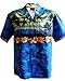 WinnieFashion Hawaiian SunSet in Hawaii Aloha Shirt in Blue (L)
