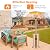 Giantex 48000 BTU Outdoor Propane Heater, Stainless Steel Patio Heater with Drink Shelf Table, Free Standing Propane Gas Heater w/Wheels, Flameout & Tip-over Protection, CSA Certificated, Silver