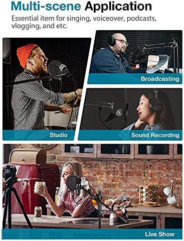 InnoGear Microphone Pop Filter, Enhanced Layers Shield with Flexible Gooseneck Clip Stabilizing Arm