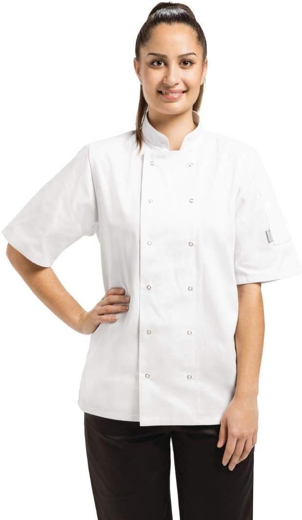 Whites Chefs Apparel A211-XS Vegas Chef Jacket, Short Sleeve, White