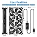 ELUTENG Dual USB Computer Cooling Fan High Speed 120mm Fan Adjustable 5V USB Port Heatsink Cooling Fan 12cm for Laptop Receiver DVR PlayStation Xbox Desk Computer Cabinet Cooling