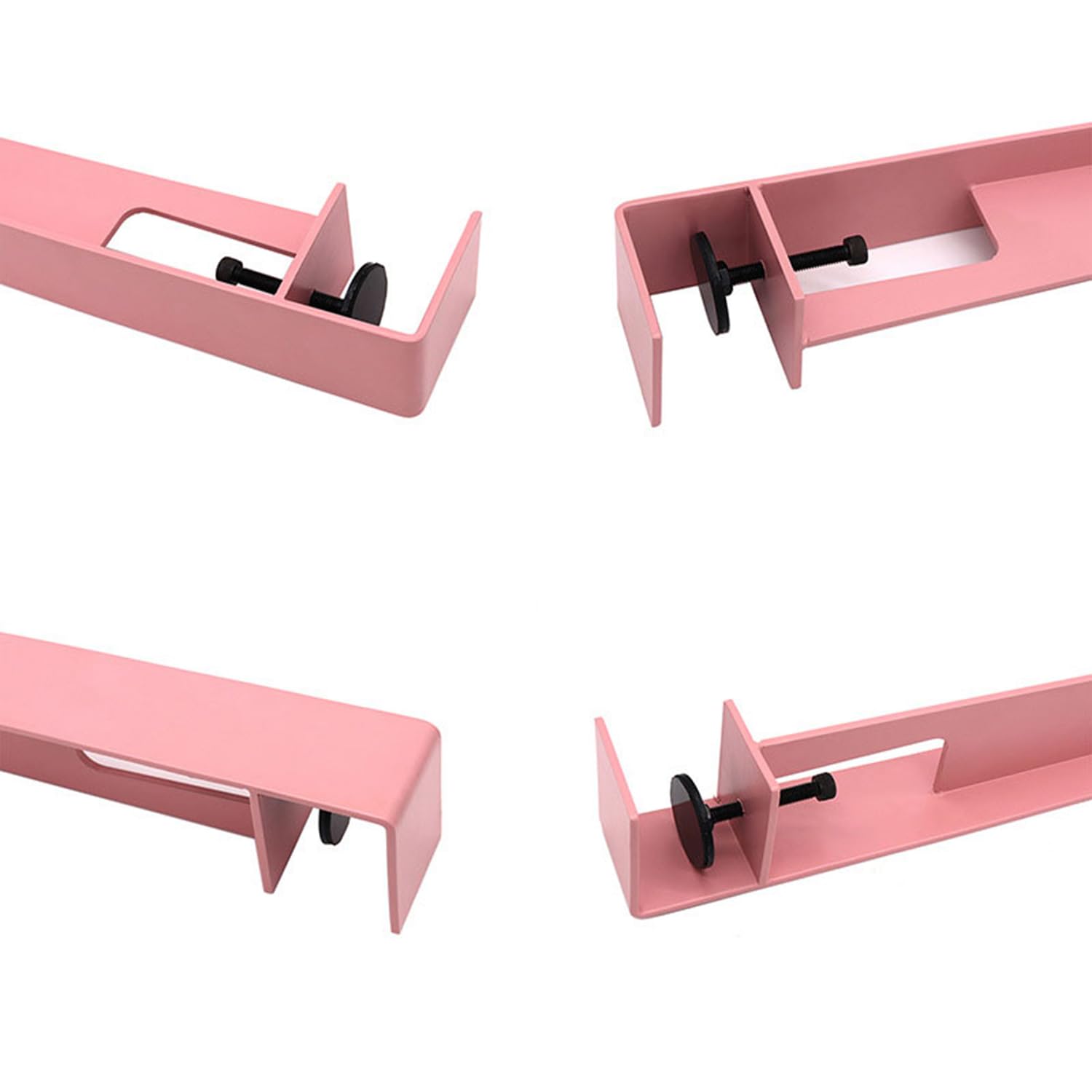 4x Gambe Regolabili con Morsetto da Tavolo Metallo,Piedini per Mobili in Ferro,Piedi per Tavolo da Pranzo a forma di F,per Console Mobili,Tavolino,Design senza perforazioni (76cm(30in),Pink)