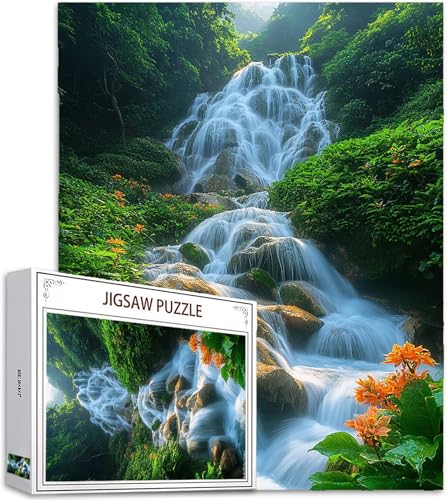 Puzzle 5000 Piezas Adultos, Verde Puzzle Paisaje Patrón Diseño, 156x105cm Gran Formato HD Color Jigsaw Adultos, DIY Artesanía con Embalaje de Caja de Regalo, Home Room Wall Decor Regalo Mujer,Model619