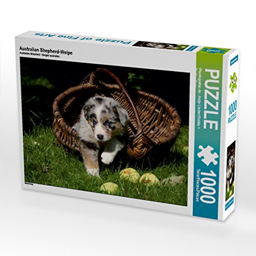 CALVENDO Puzzle 'Aussie-Welpe' 1000 Teile – 48x64 Cm Lege-Größe, Premium-Qualität, Foto-Puzzle Für Erwachsene