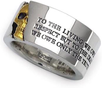 Amazon | [ドクターモンロー] 18金 メッセージスカルリング 13号～23号