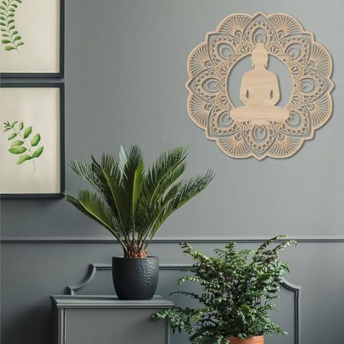 Bouddha Mandala STC gravure sur bois de haute précision - 3