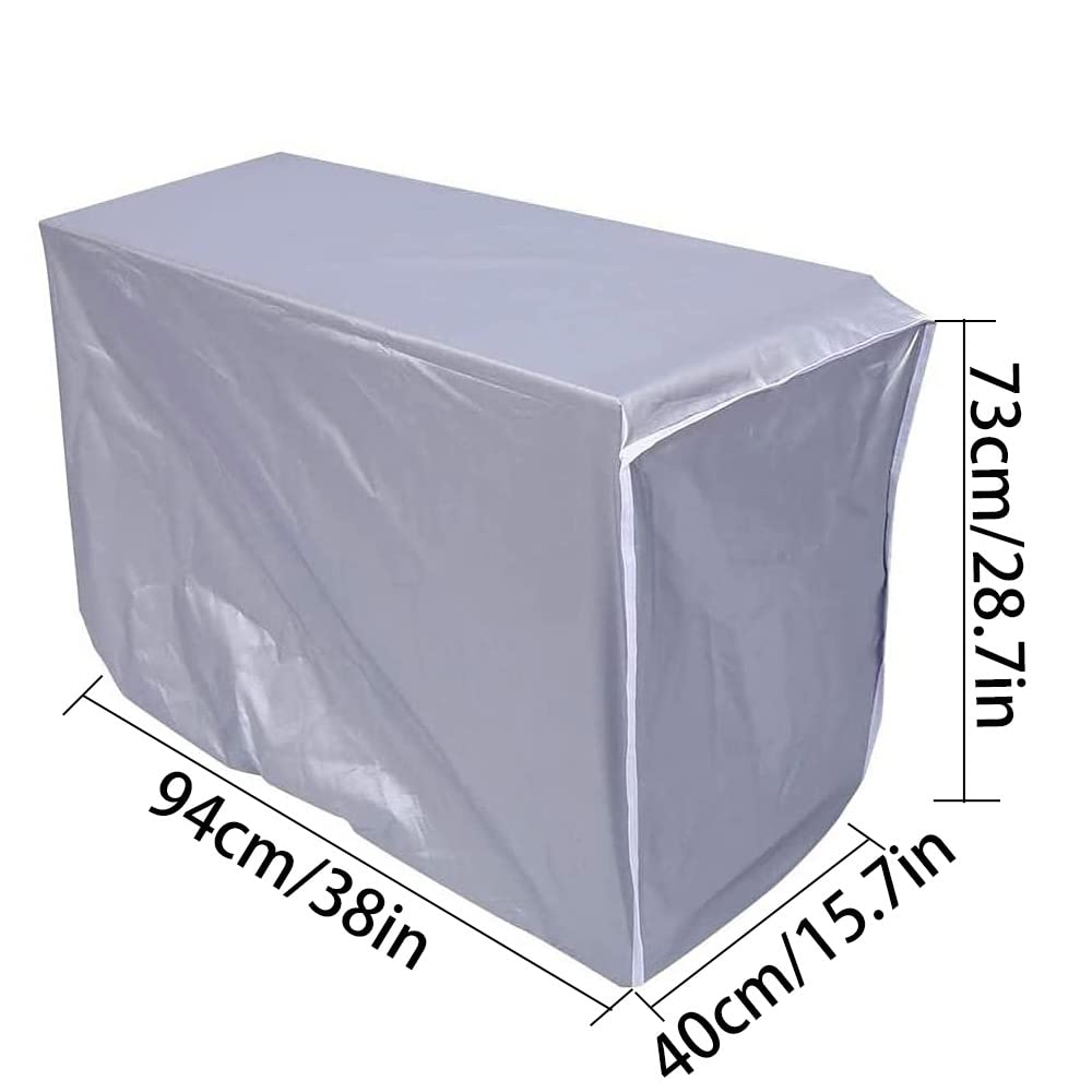Coperchio del Climatizzatore, Copertura del Condizionatore D'aria, Copertura Condizionatore Esterno, Outdoor condizionatore d' aria copertura impermeabile, Impermeabile (D'argento) (94*40*73CM)