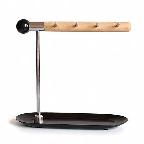 Bauhaus-Inspired Key Bowl & Jewelry Stand — Beechwood Necklace Holder