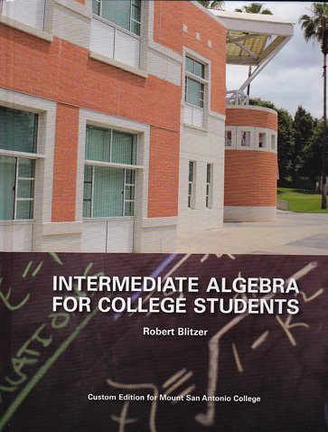 Intermediate Algebra for College Students (Cust... 0558336612 Book Cover