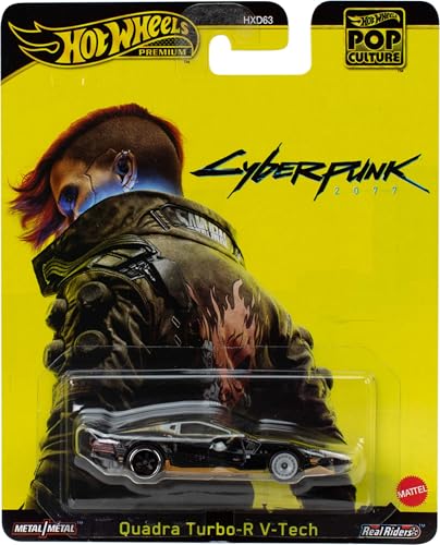 Hot Wheels Cyberpunk 2077 Auto Model Quadra Turbo R V Tech - Die Cast Maßstab 1:64 - Länge 7 cm - JBL57 - Serie Pop Culture