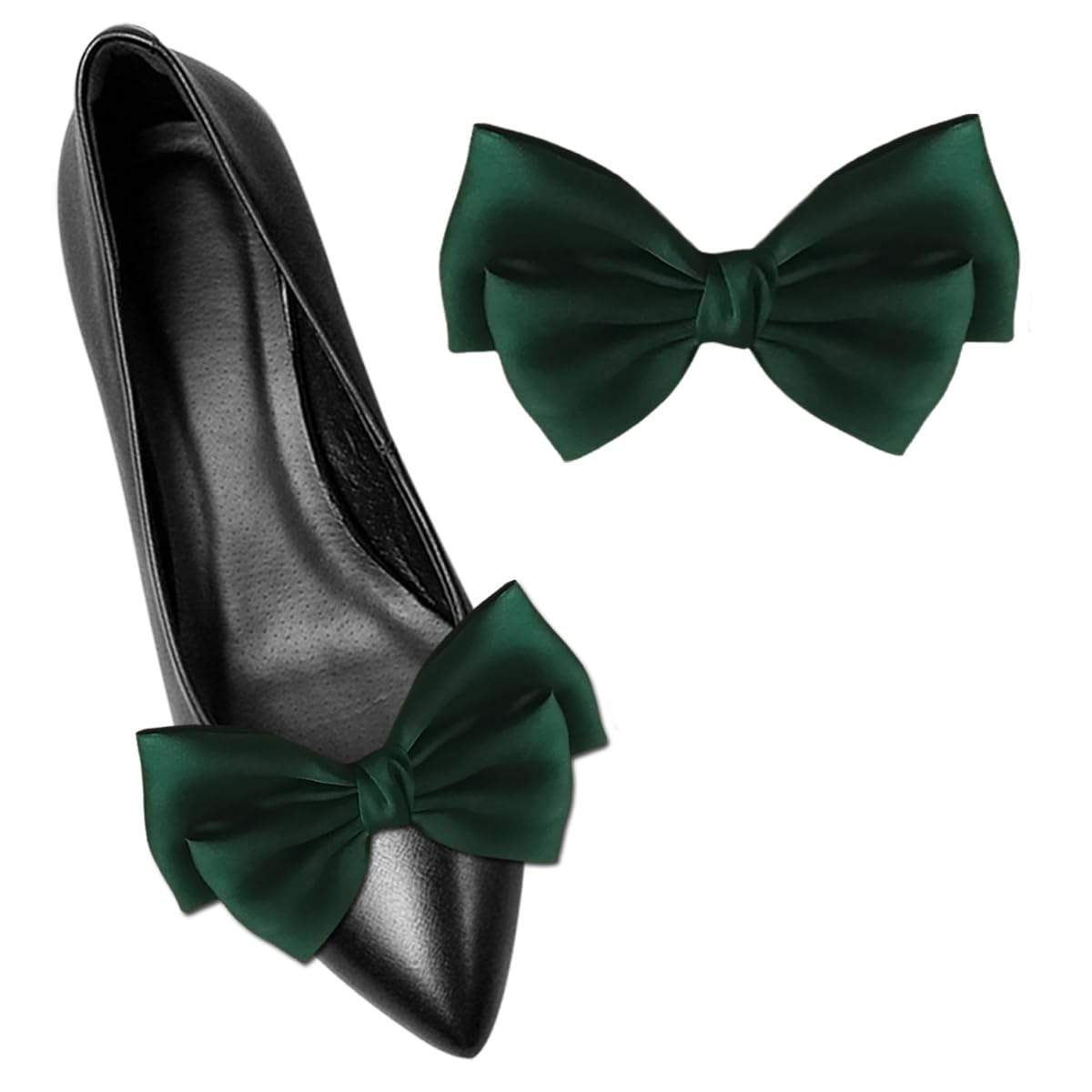 Clips Decorativos Para Zapatos De Mujer - Adorno Desmontable De Satén, Ideal Para Bodas Y Fiestas (2 Piezas)