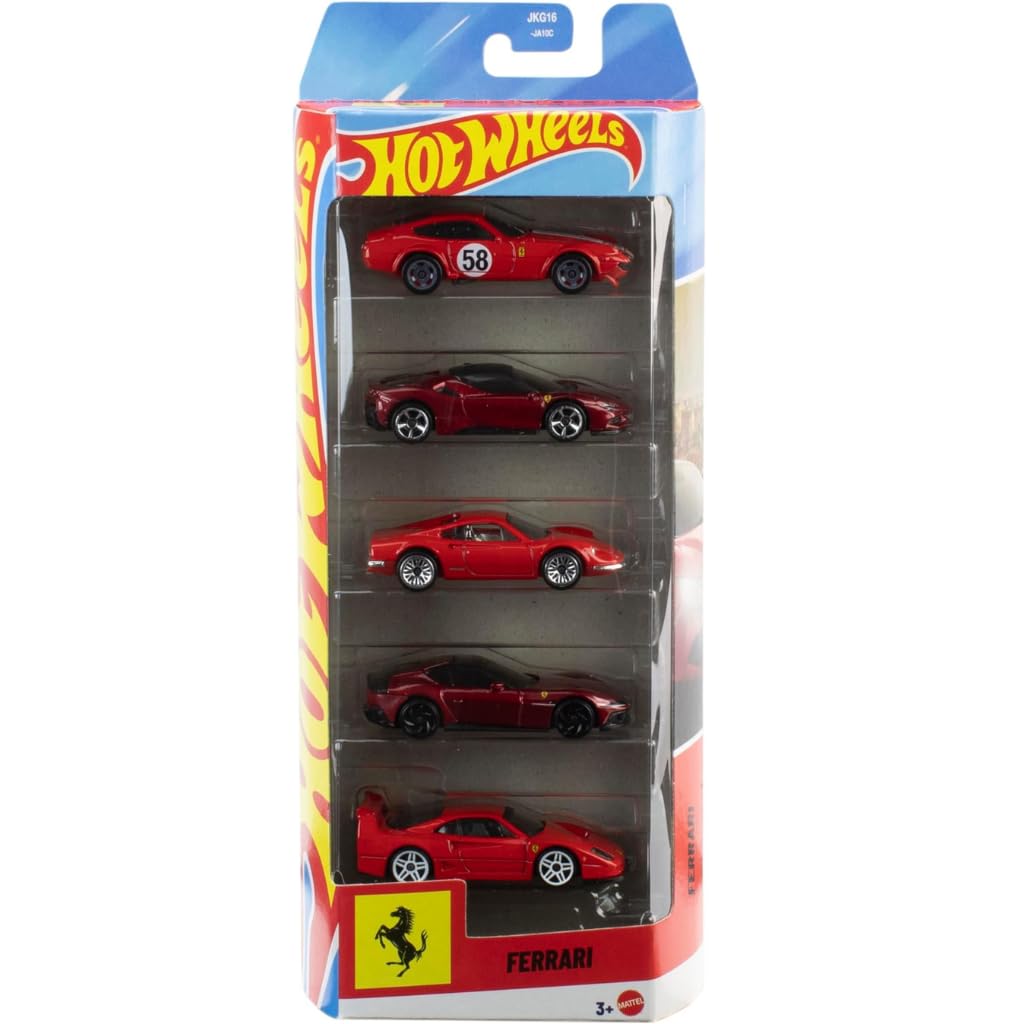 Hot Wheels フェラーリ ミニカーセット Hot Wheels Car 2026 Ferrari Pack of 5 (Dino 206 GT, SF90 Stradale