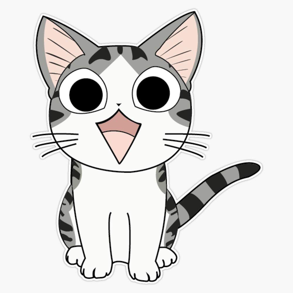 Leyland Designs Chi The Cat Sticker Outdoor Rated Vinyl Sticker Decal for Windows, Bumpers, Laptops or Crafts 5"