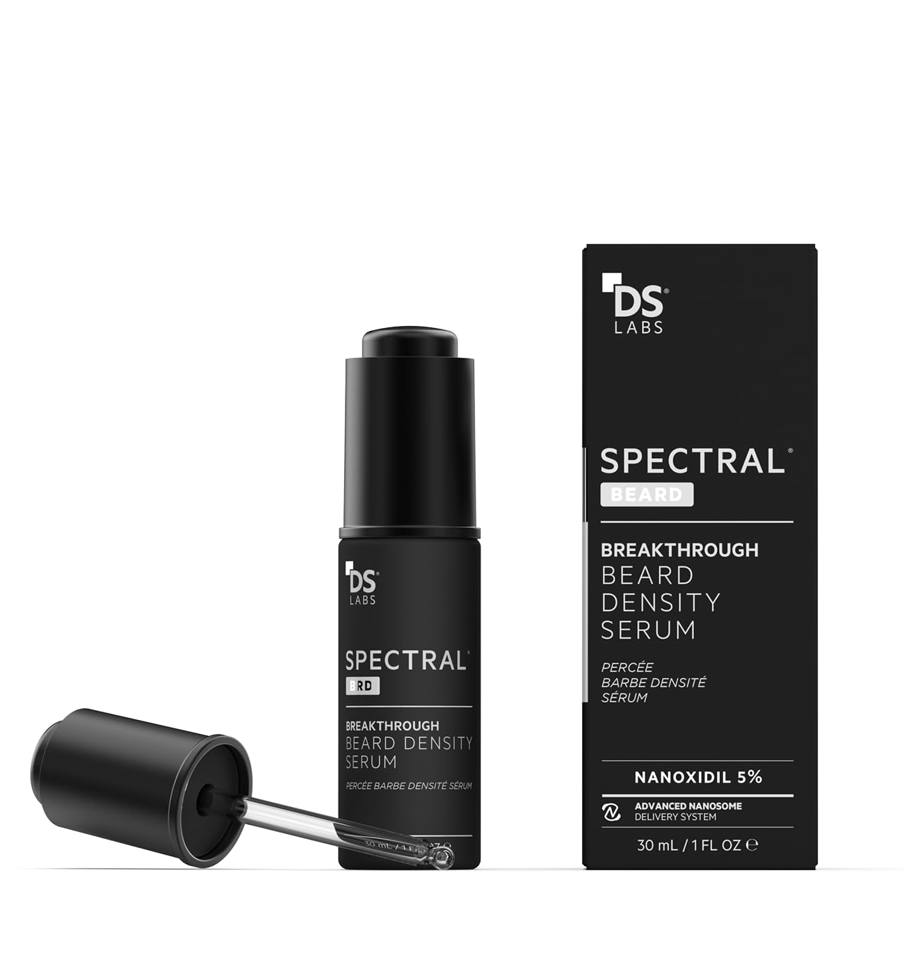 Spectral.BRD - Serum na wzrost i grubość brody z klinicznie udowodnionymi składnikami - redukcja plam i nieregularne rozprowadzanie włosów na twarzy (30 ml) DS Laboratories