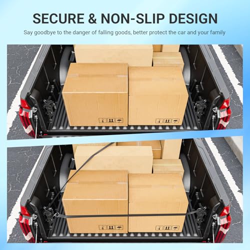 Image of SZYANG 2PCS Retractable Ratchet Straps Compatible with 2022-2026 Toyota Tundra Retractable Tie Down Straps Replacement for 2022-2026 Toyota Tundra Accessories