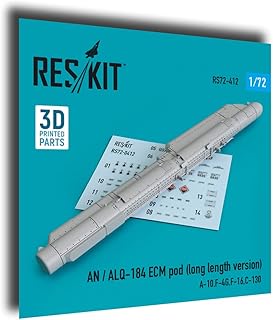 Reskit RS72-0412 1/72 an/ALQ-184 ECM pod (Long Length Version) (A-10,F-4G,F-16,C-130) (3D Printing)