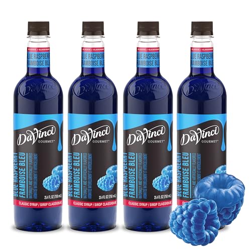 Image of DaVinci Gourmet Classic Blue Raspberry, 25.4 Fluid Ounces (Pack of 4)